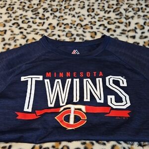Majestic Minnesota Twins Kids Long Sleeve Tee - Navy